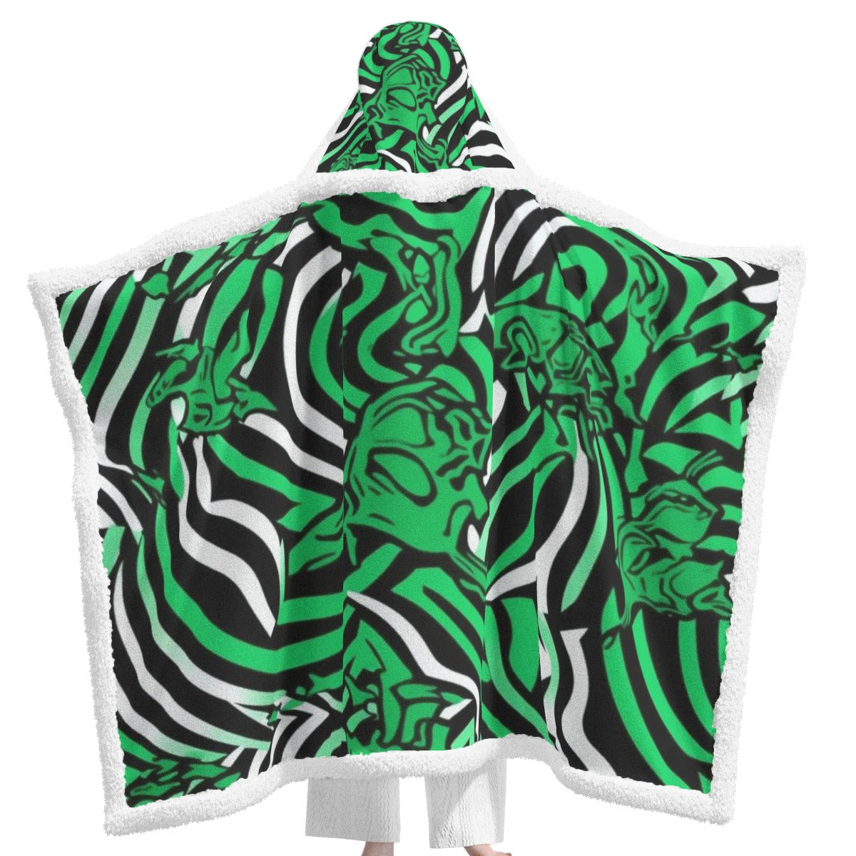 All-Over Print Unisex Wearable Hooded Blanket