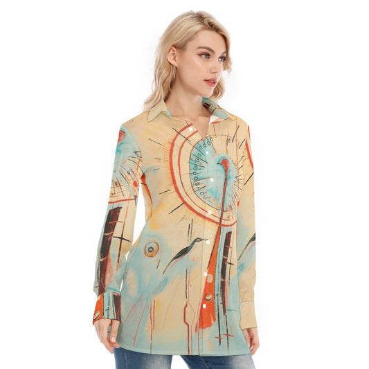 All-Over Print Women's Long Shirt