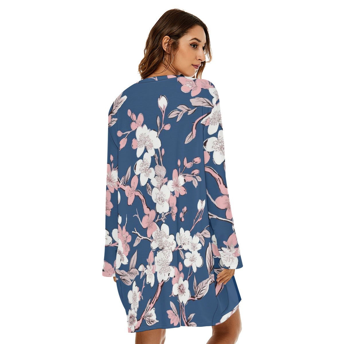 All-Over Print  Women's Loose Crew Neck Dress