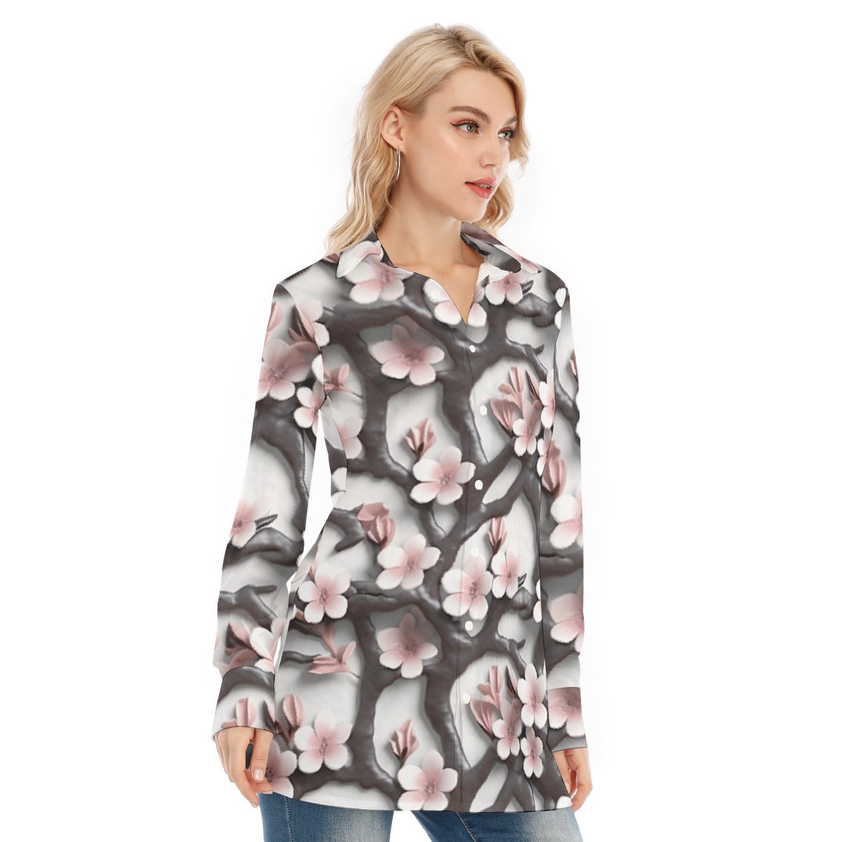 All-Over Print Women's Long Shirt