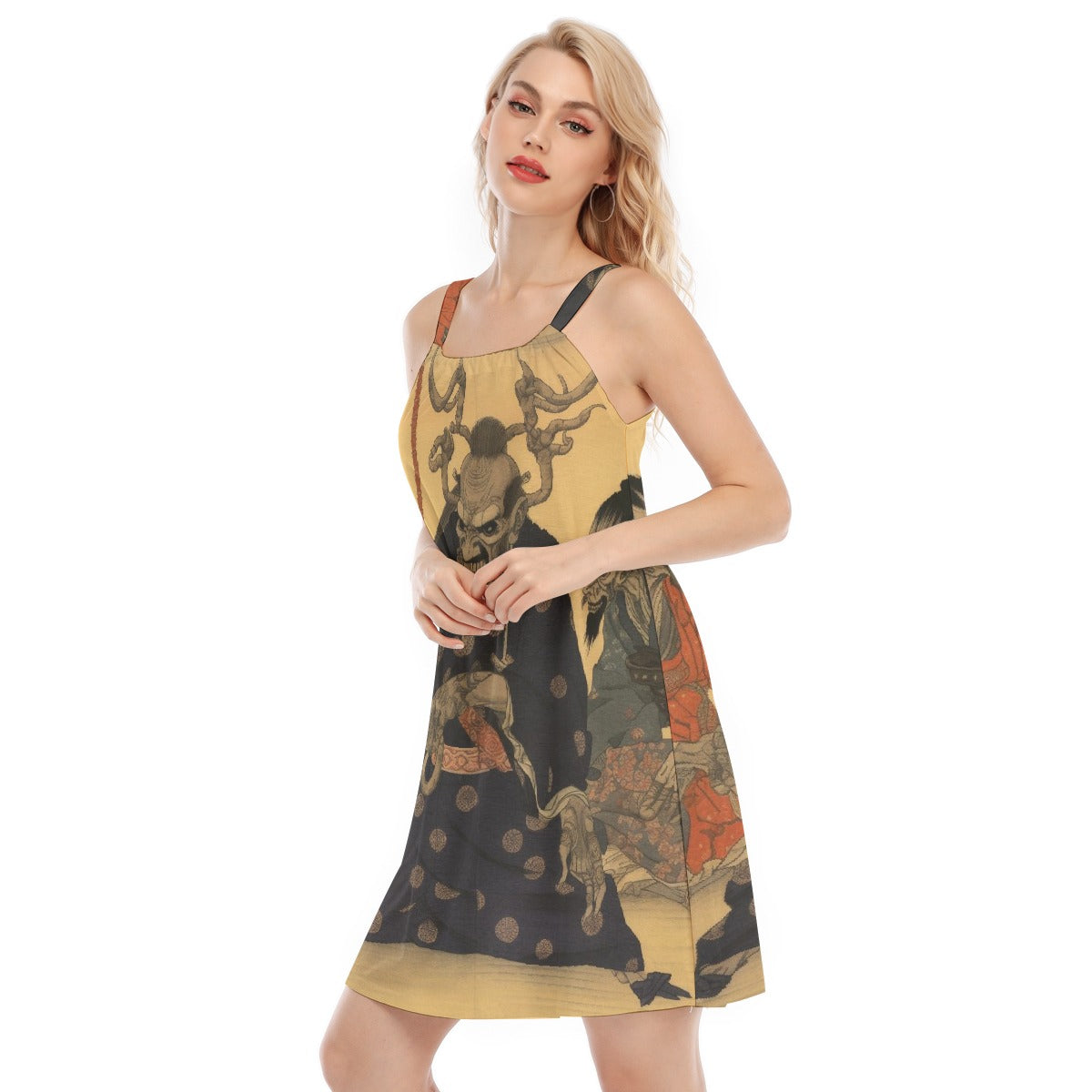 All-Over Print Women's O-neck Cami Dress