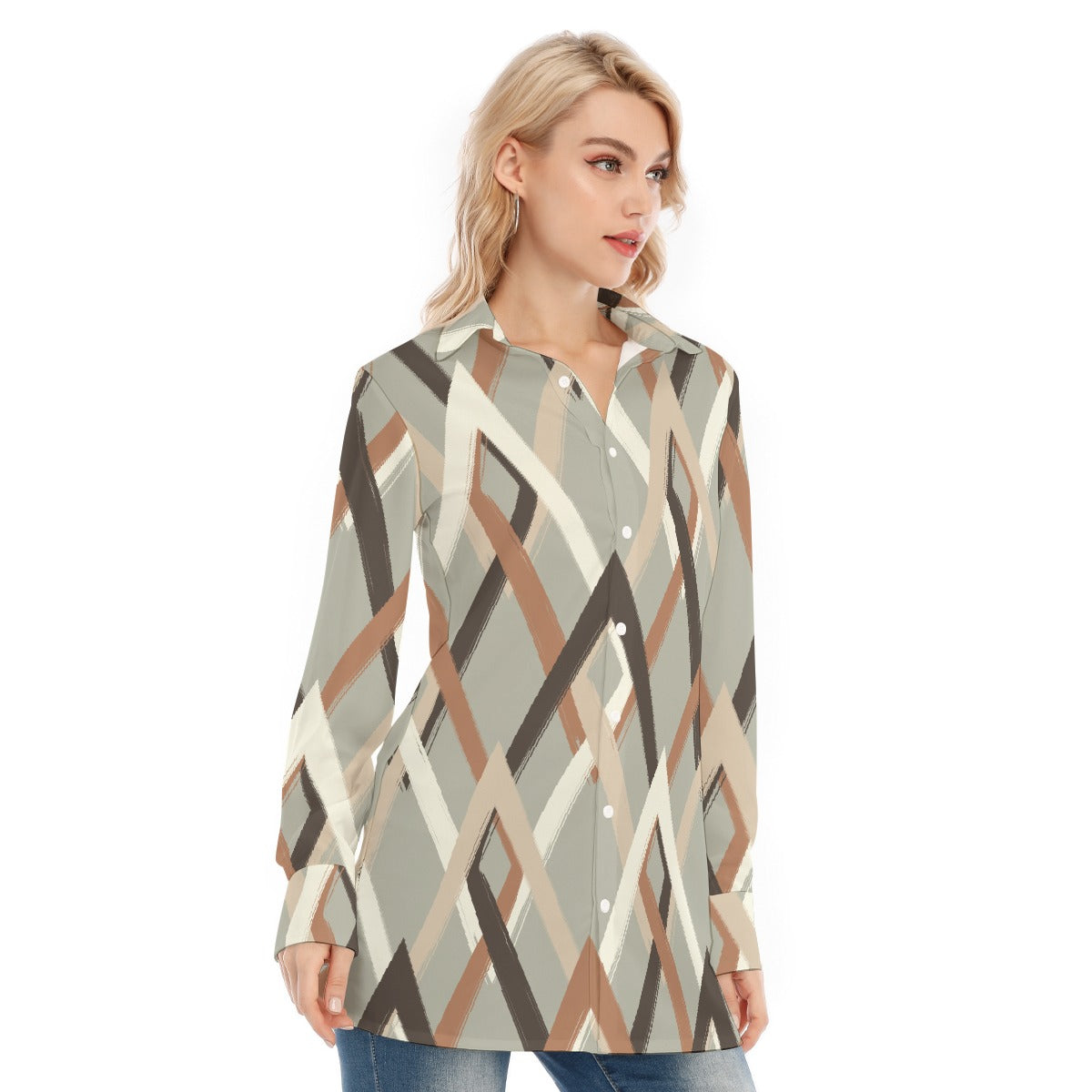 All-Over Print Women's Long Shirt