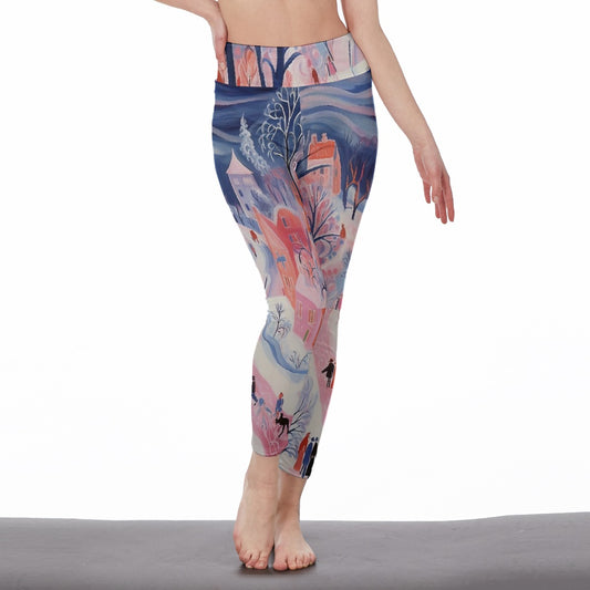 All-Over Print Women's High Waist Leggings | Side Stitch Closure