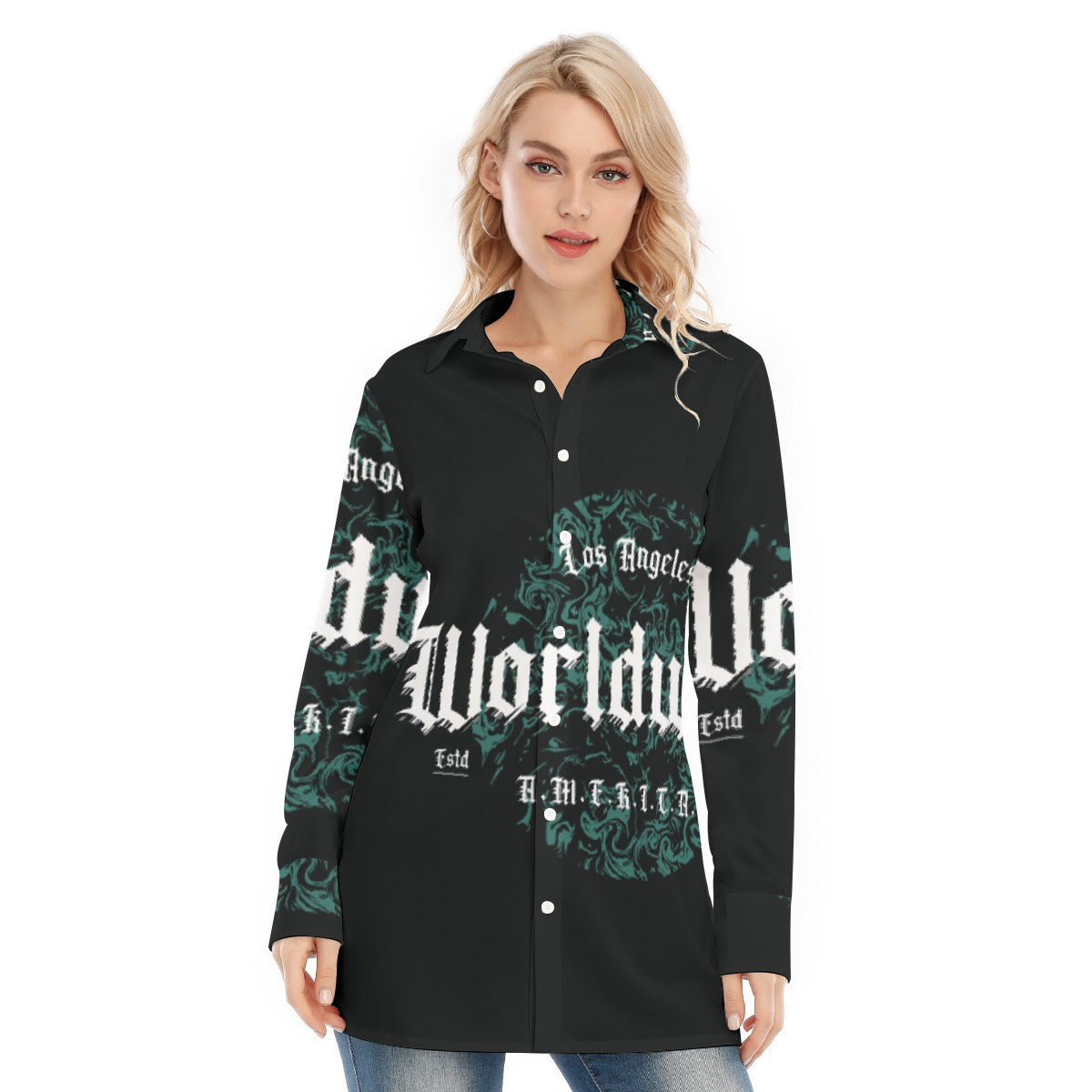 All-Over Print Women's Long Shirt