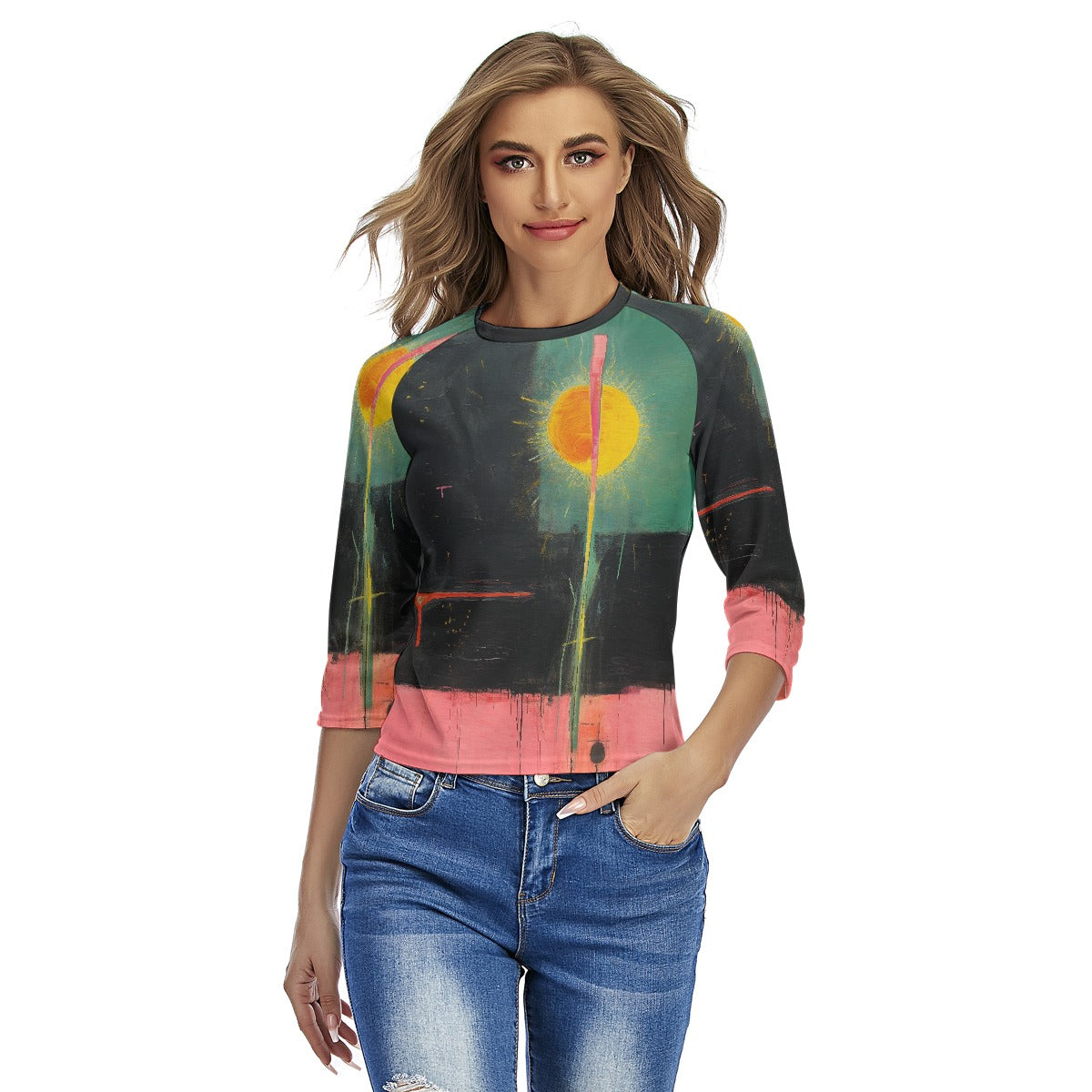 All-Over Print Women's Raglan Sleeves T-shirts