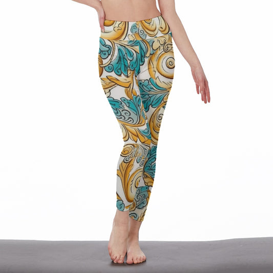 All-Over Print Women's High Waist Leggings | Side Stitch Closure