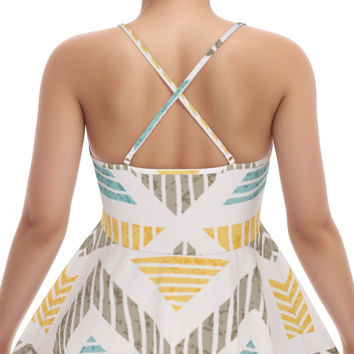 All-Over Print Women‘s Cross Cami Dress