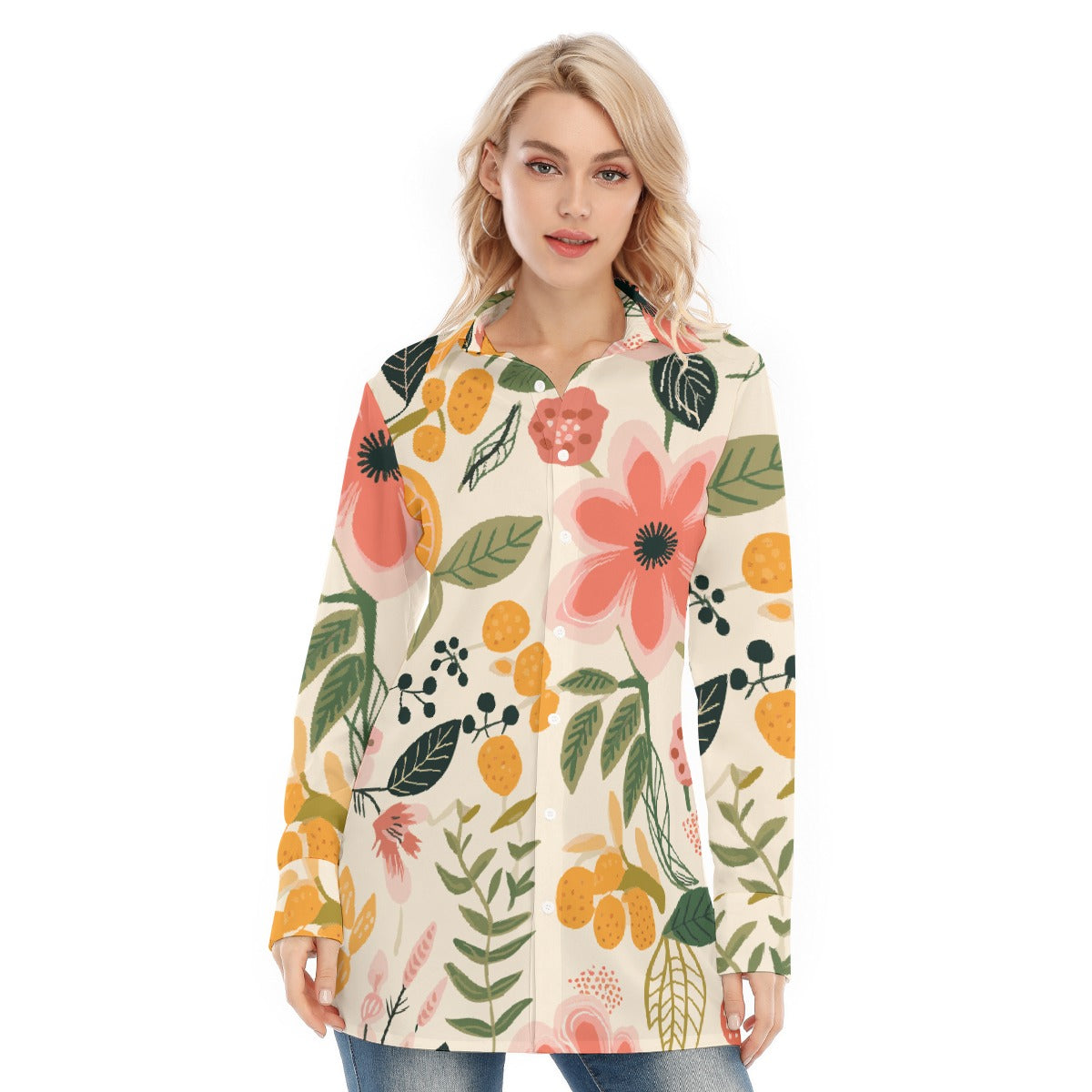 All-Over Print Women's Long Shirt