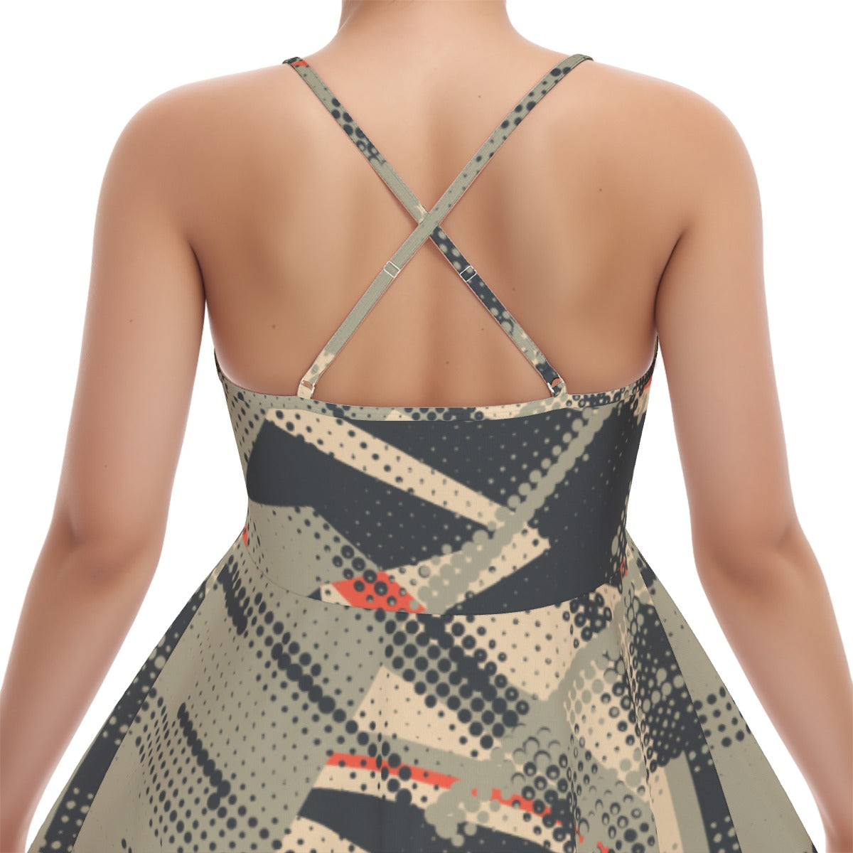 All-Over Print Women‘s Cross Cami Dress