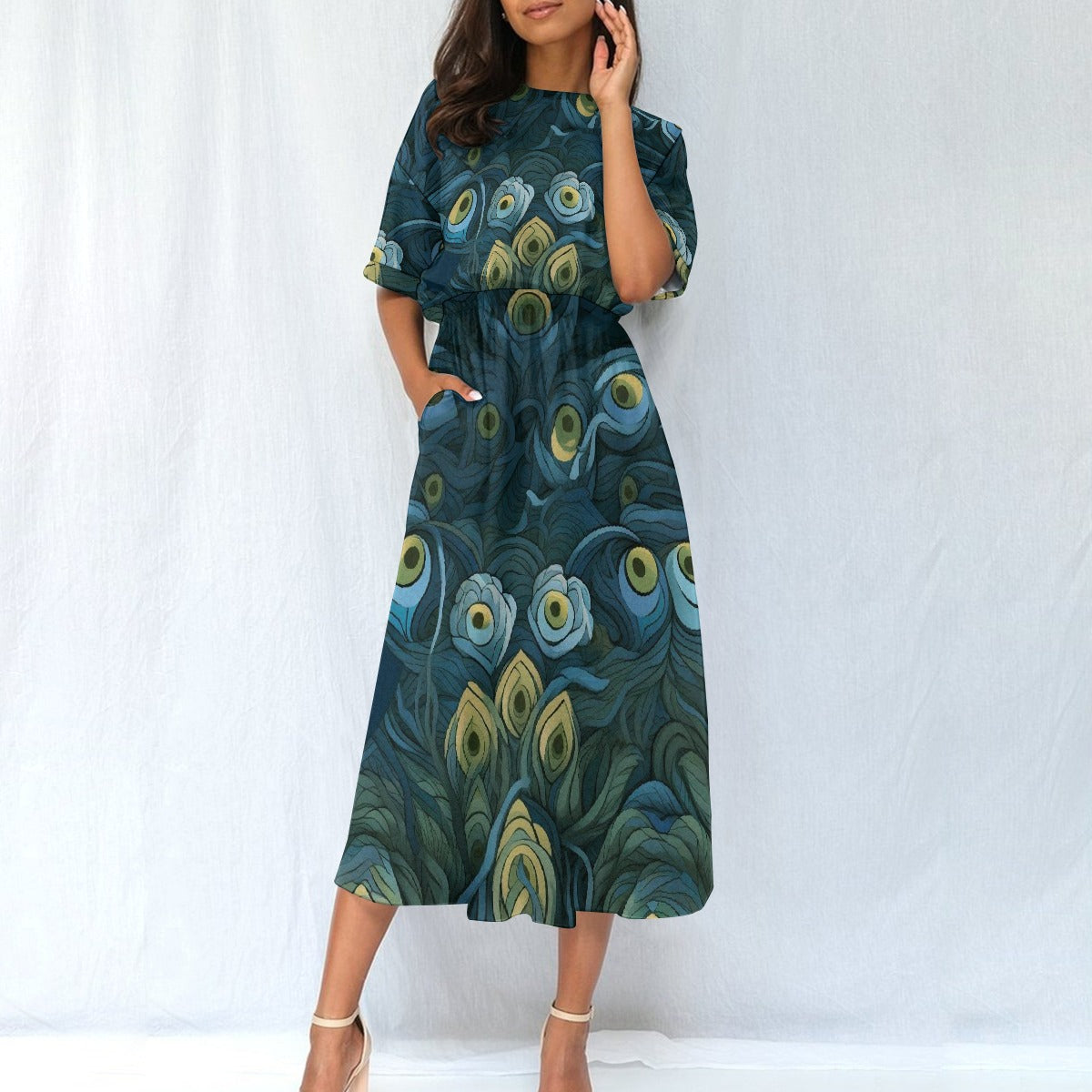 All-Over Print Women's Elastic Waist Dress