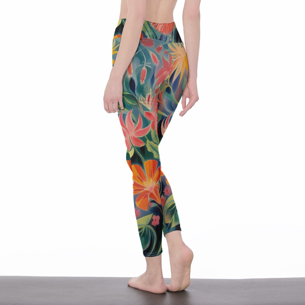 All-Over Print Women's High Waist Leggings | Side Stitch Closure