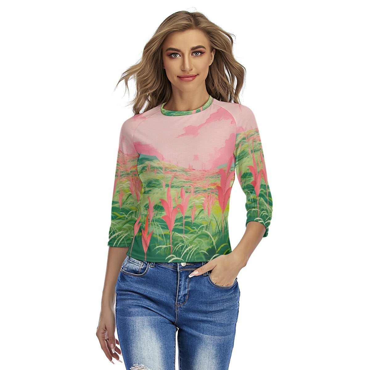 All-Over Print Women's Raglan Sleeves T-shirts