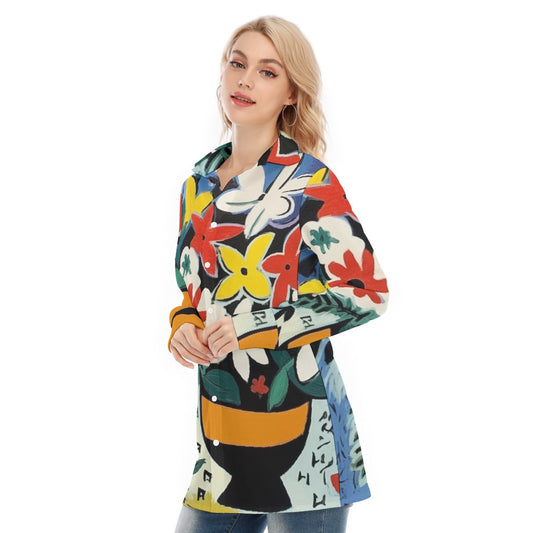 All-Over Print Women's Long Shirt