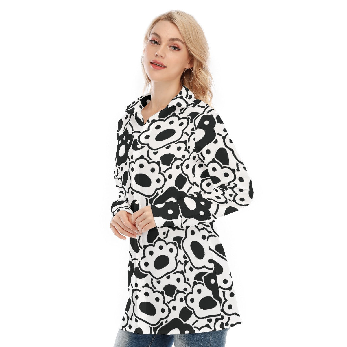 All-Over Print Women's Long Shirt