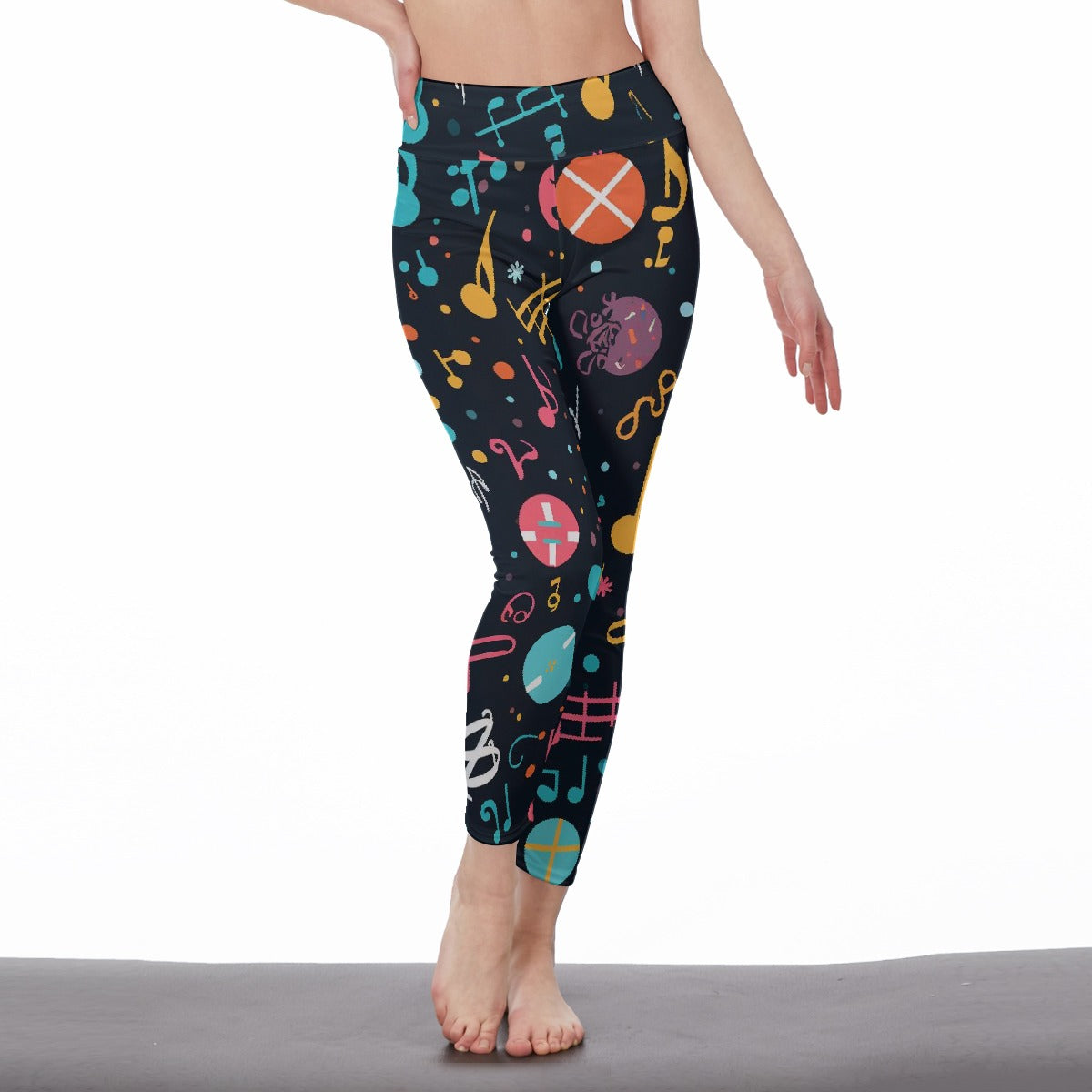 All-Over Print Women's High Waist Leggings | Side Stitch Closure