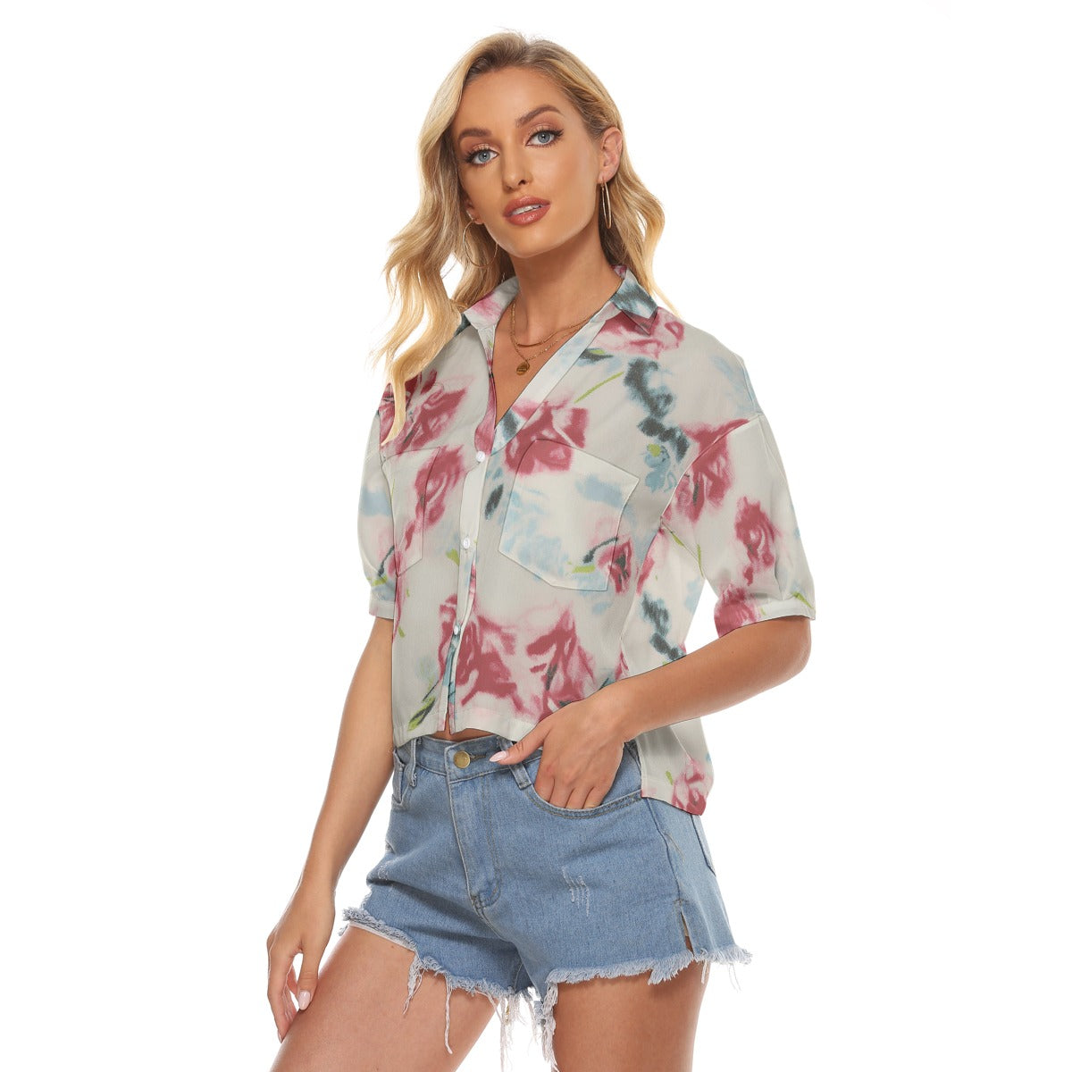 All-Over Print Women's V-neck Shirts