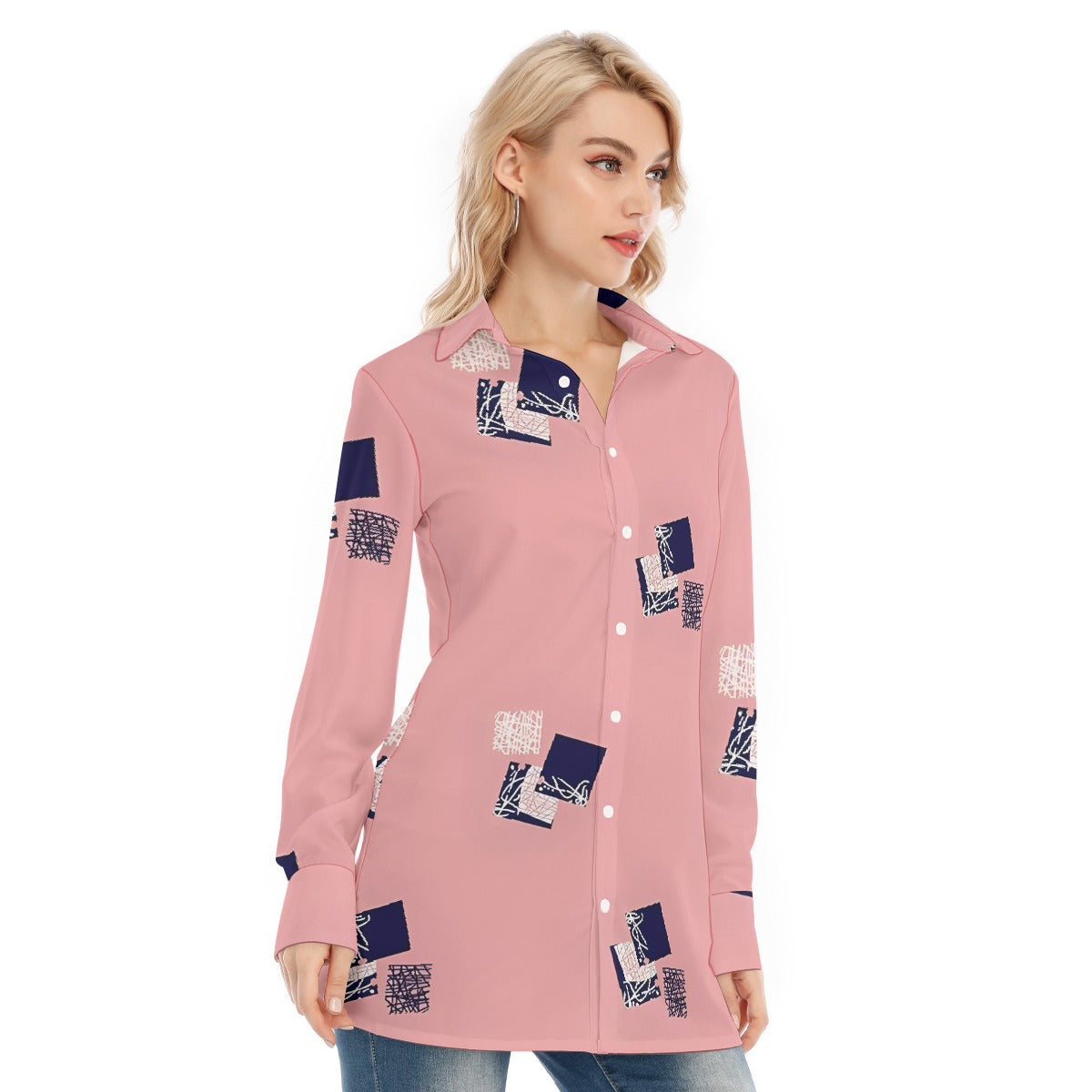 All-Over Print Women's Long Shirt