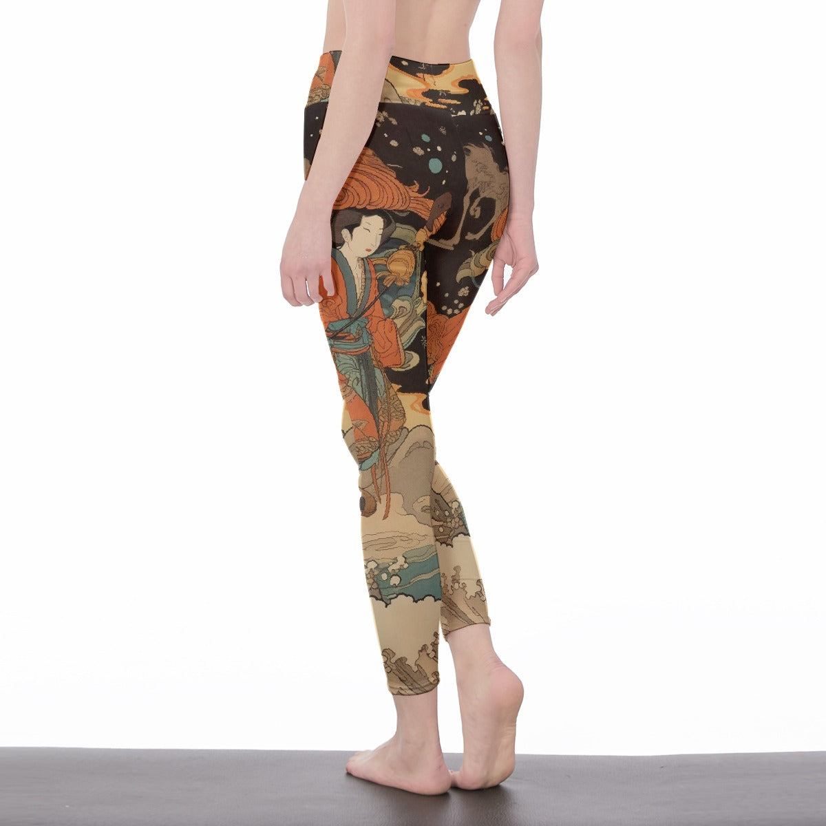 All-Over Print Women's High Waist Leggings | Side Stitch Closure