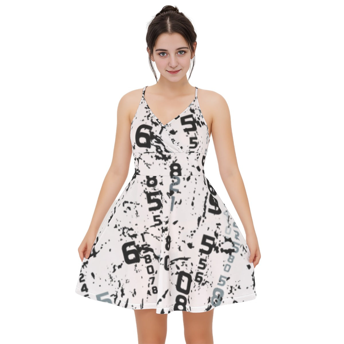 All-Over Print Women‘s Cross Cami Dress