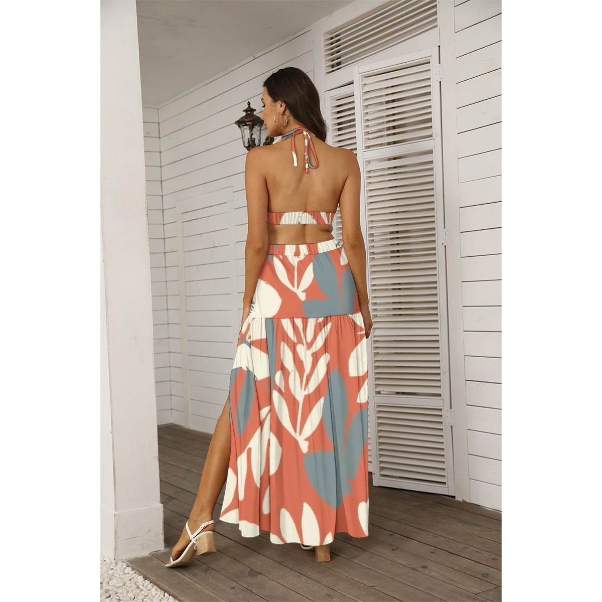 All-Over Print Women's Tie Back Wrap Dress