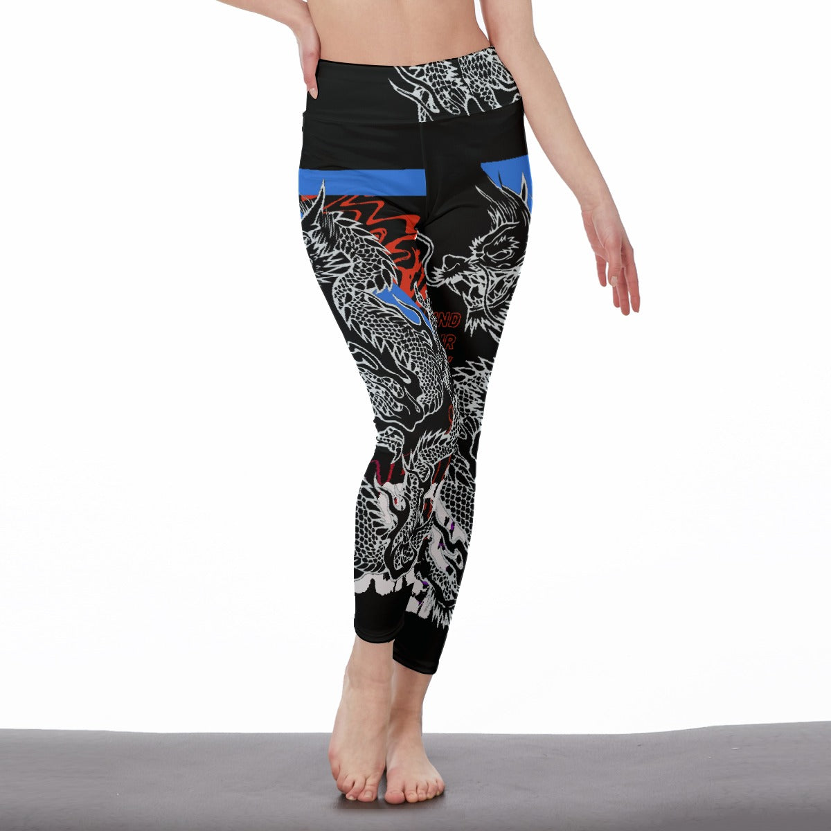 All-Over Print Women's High Waist Leggings | Side Stitch Closure