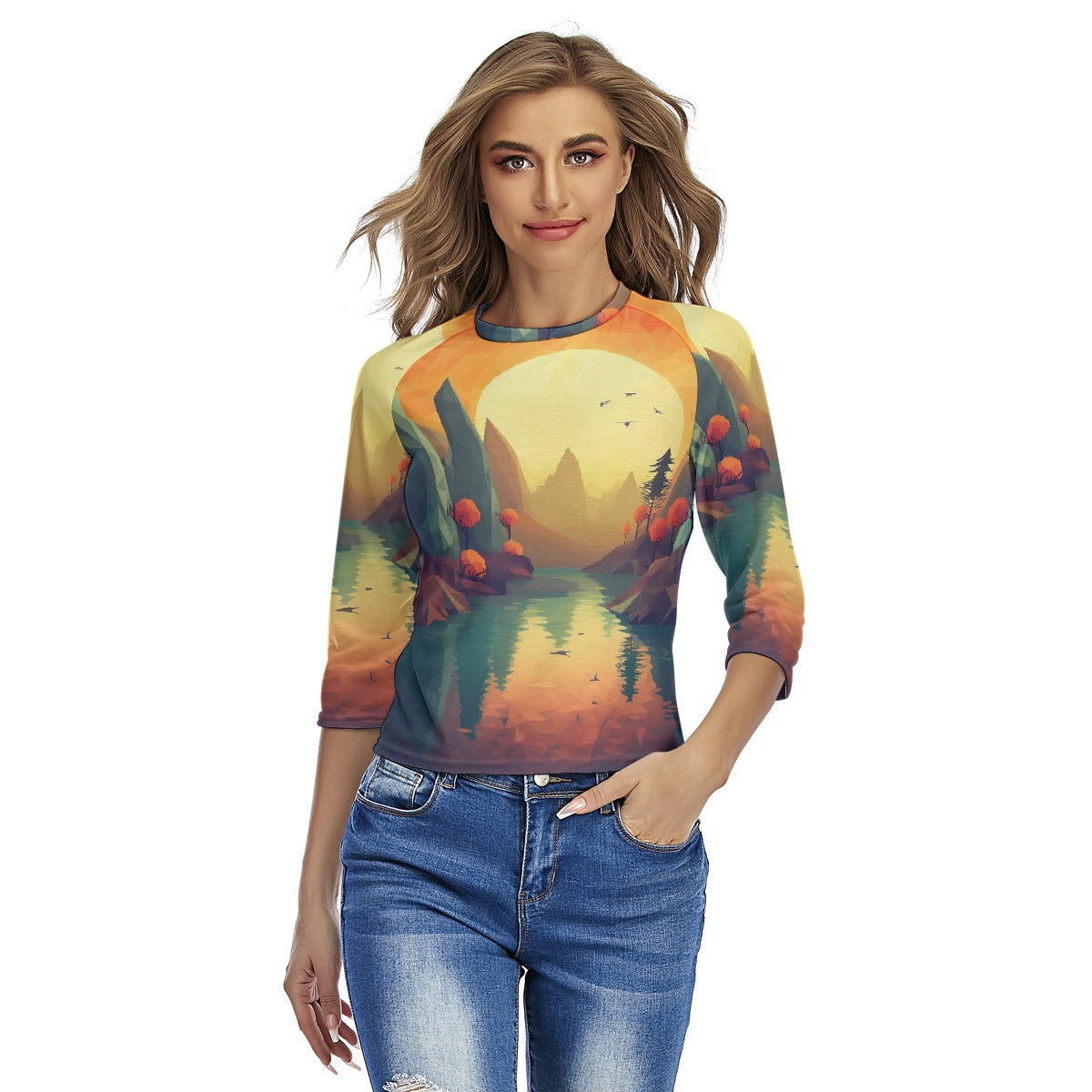 All-Over Print Women's Raglan Sleeves T-shirts