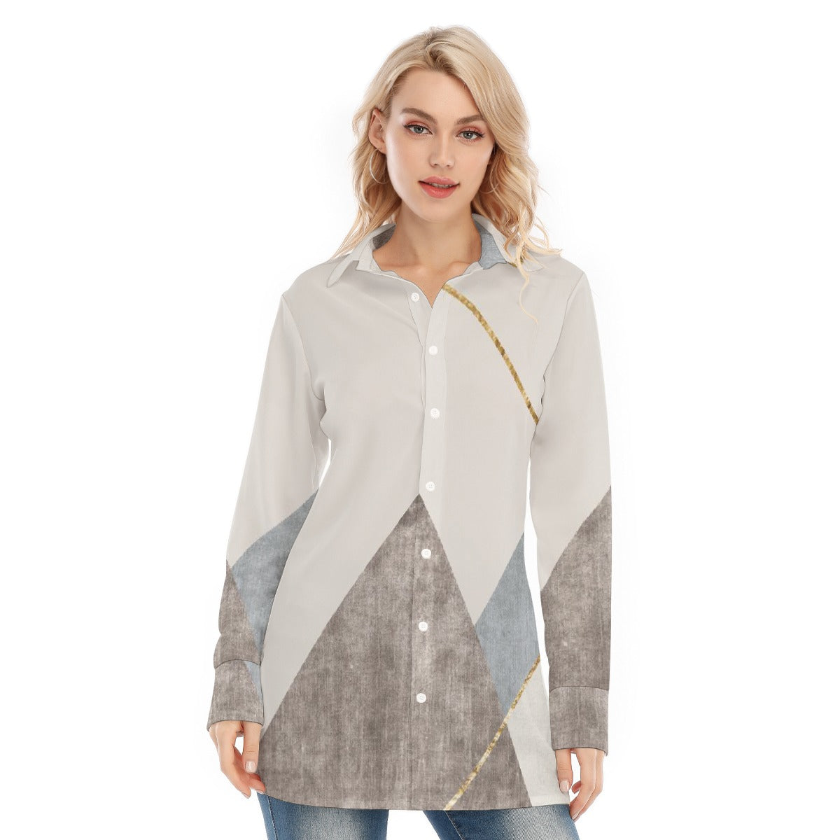 All-Over Print Women's Long Shirt