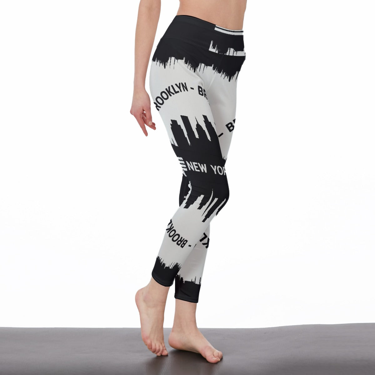 All-Over Print Women's High Waist Leggings | Side Stitch Closure