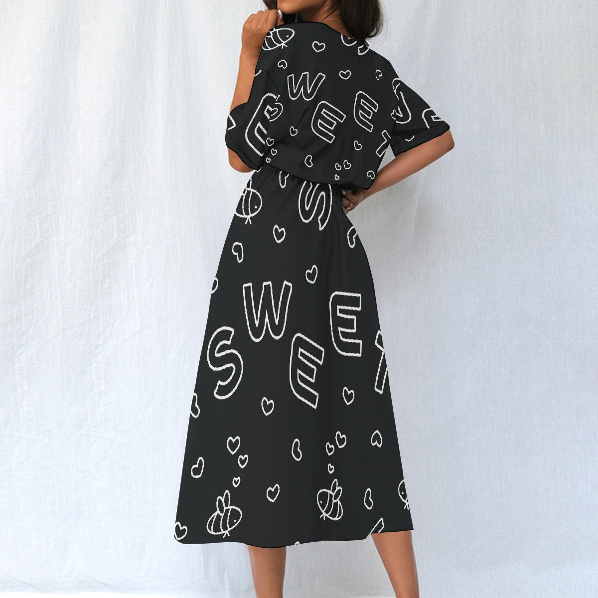 All-Over Print Women's Elastic Waist Dress