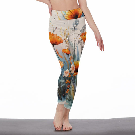 All-Over Print Women's High Waist Leggings | Side Stitch Closure