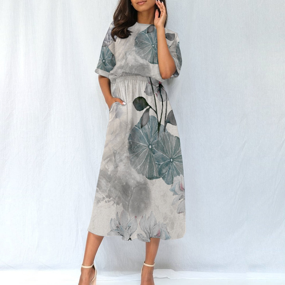 All-Over Print Women's Elastic Waist Dress