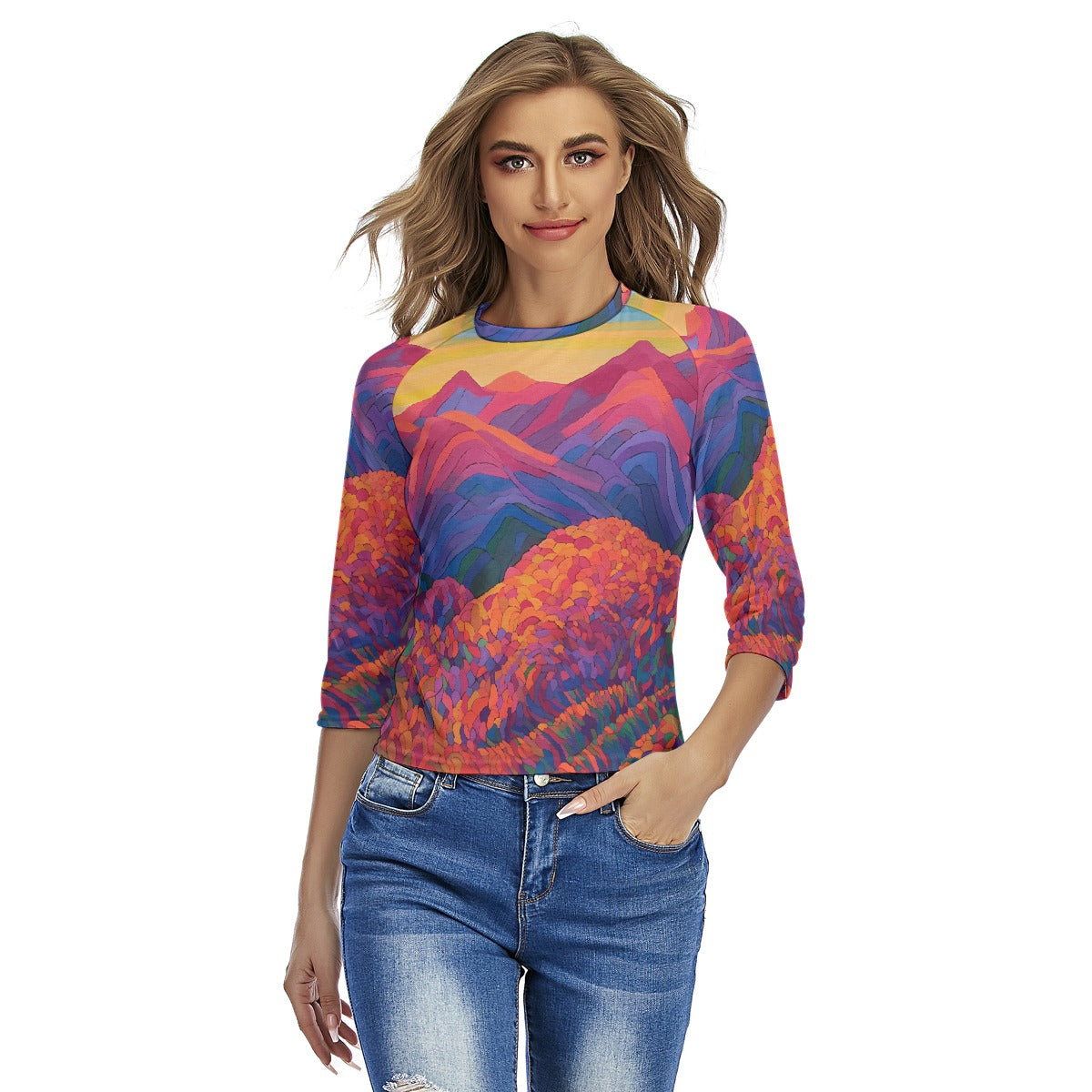 All-Over Print Women's Raglan Sleeves T-shirts