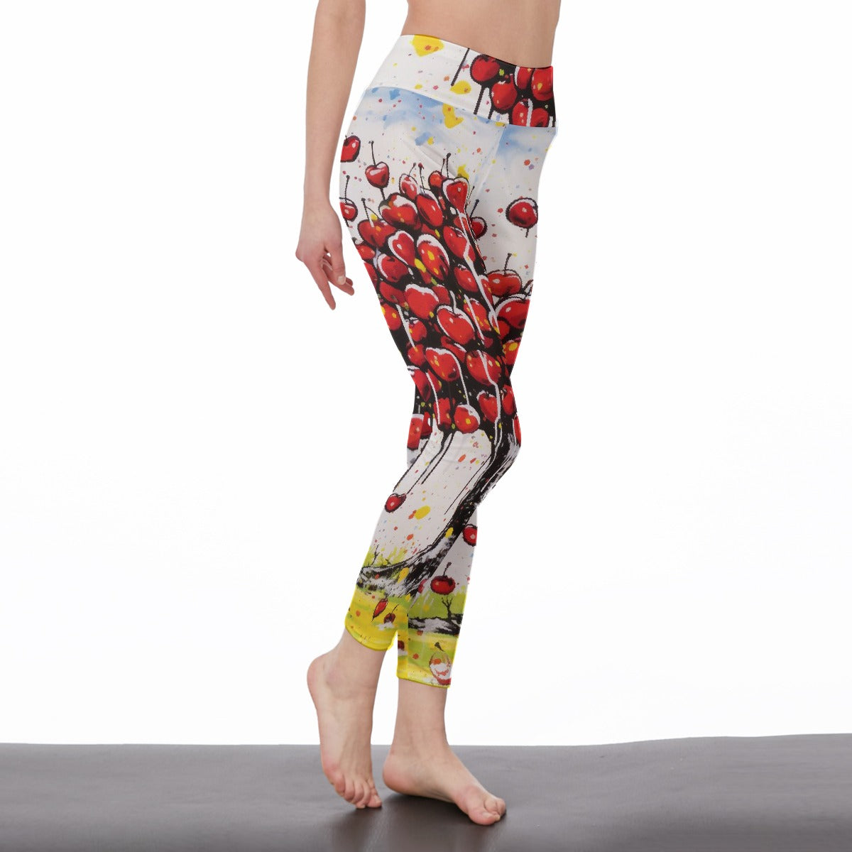 All-Over Print Women's High Waist Leggings | Side Stitch Closure