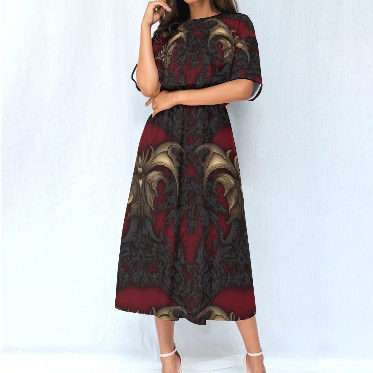 All-Over Print Women's Elastic Waist Dress