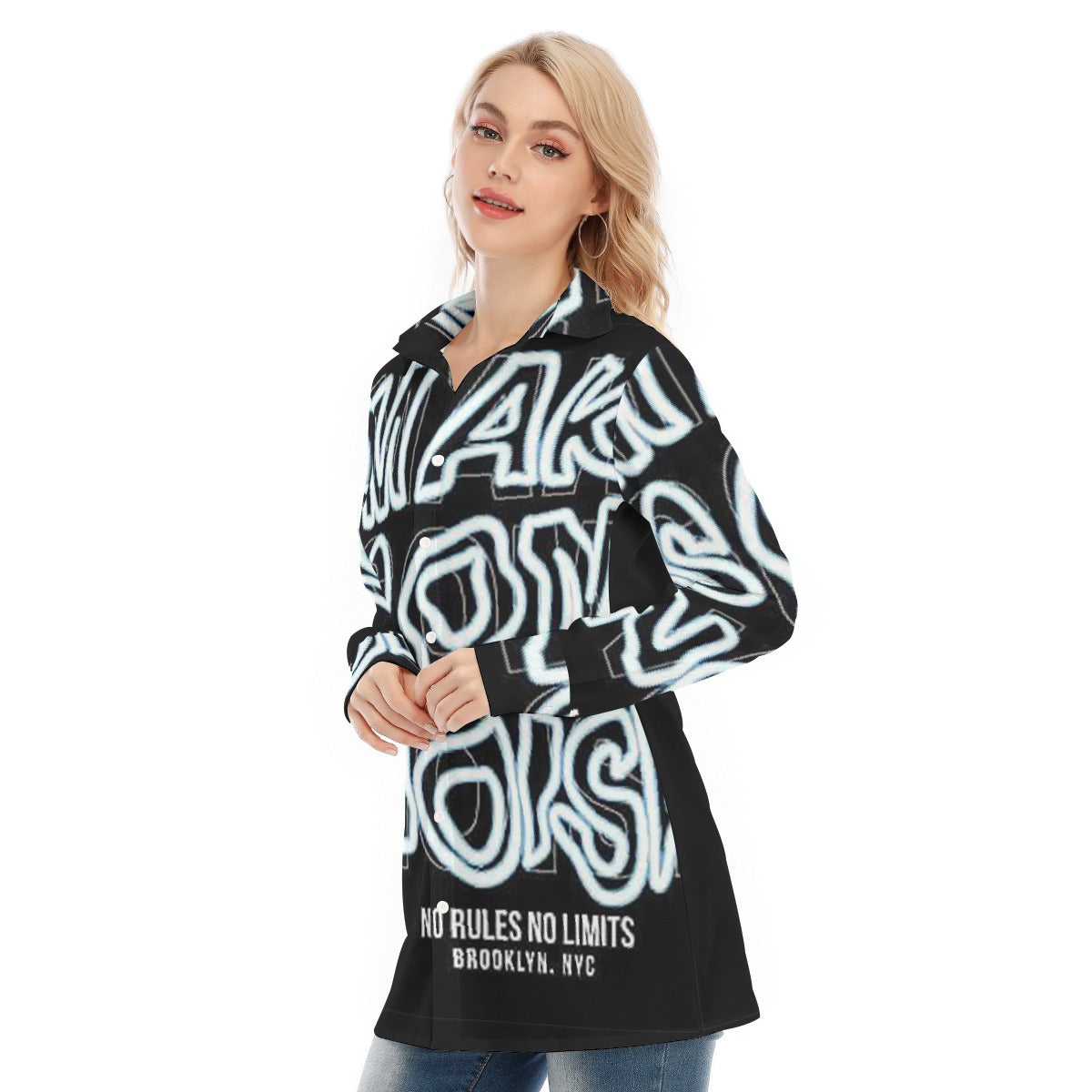 All-Over Print Women's Long Shirt