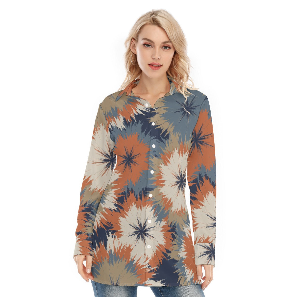 All-Over Print Women's Long Shirt