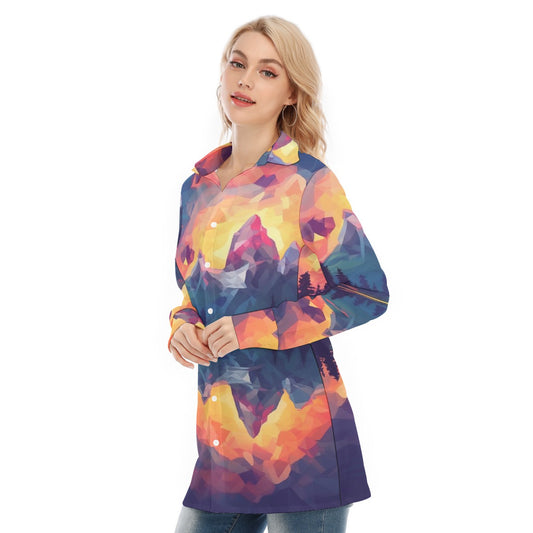 All-Over Print Women's Long Shirt