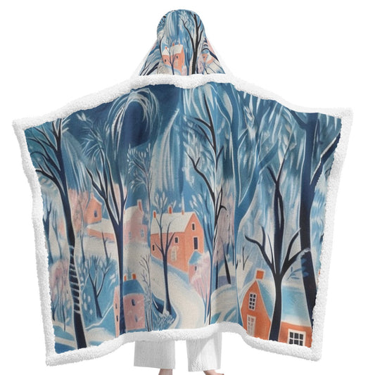 All-Over Print Unisex Wearable Hooded Blanket