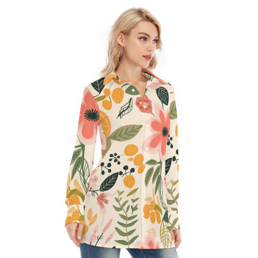 All-Over Print Women's Long Shirt