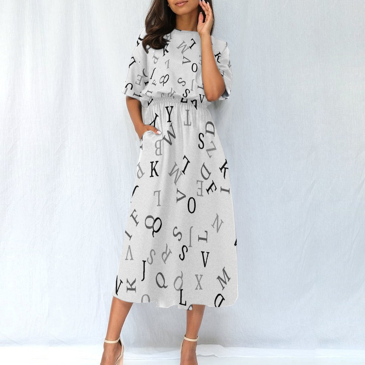 All-Over Print Women's Elastic Waist Dress