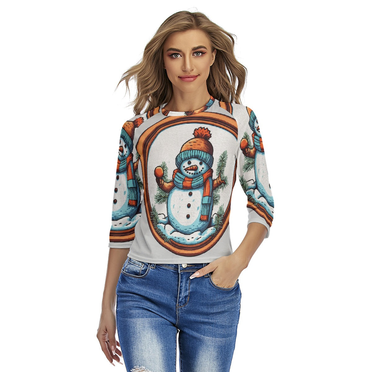 All-Over Print Women's Raglan Sleeves T-shirts