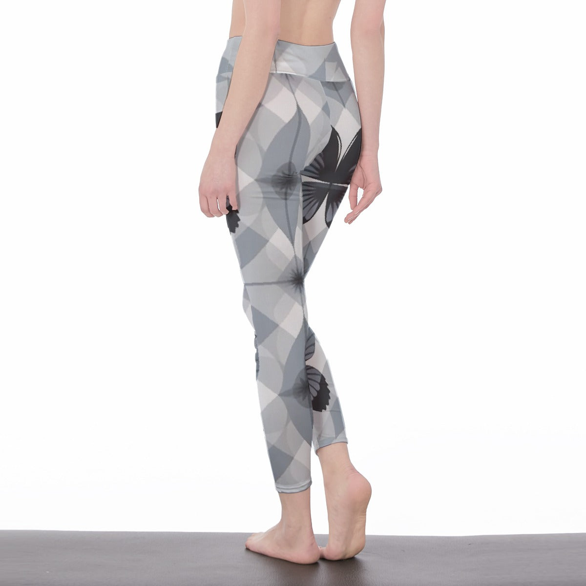 All-Over Print Women's High Waist Leggings | Side Stitch Closure