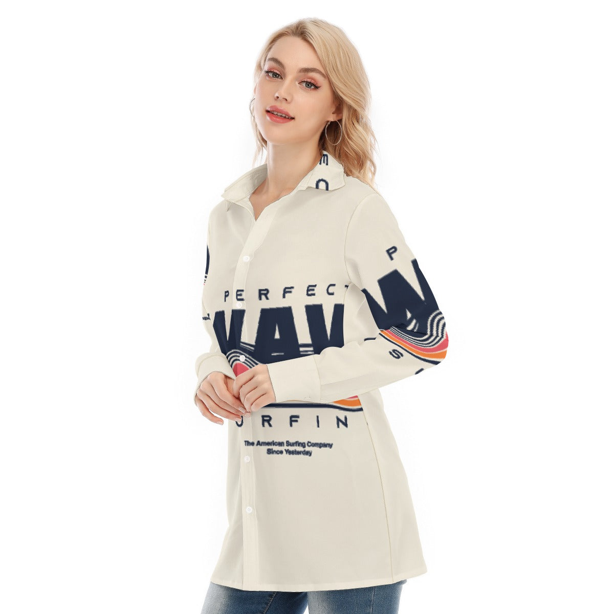 All-Over Print Women's Long Shirt