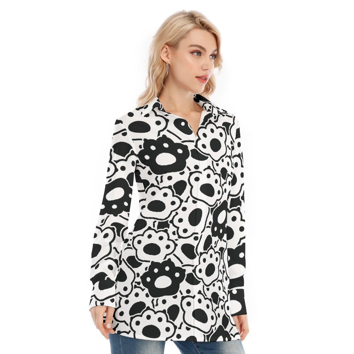 All-Over Print Women's Long Shirt