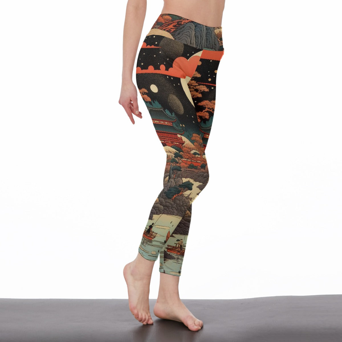 All-Over Print Women's High Waist Leggings | Side Stitch Closure