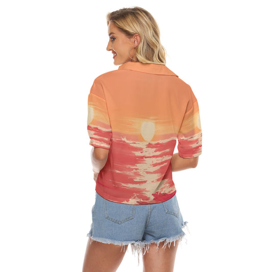 All-Over Print Women's V-neck Shirts