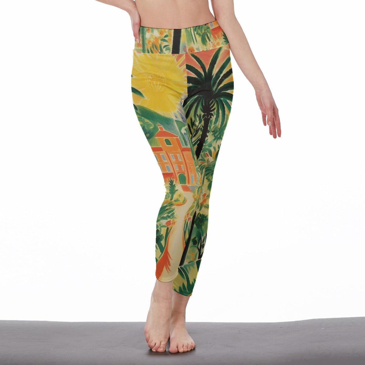 All-Over Print Women's High Waist Leggings | Side Stitch Closure