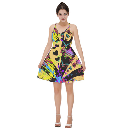 All-Over Print Women‘s Cross Cami Dress