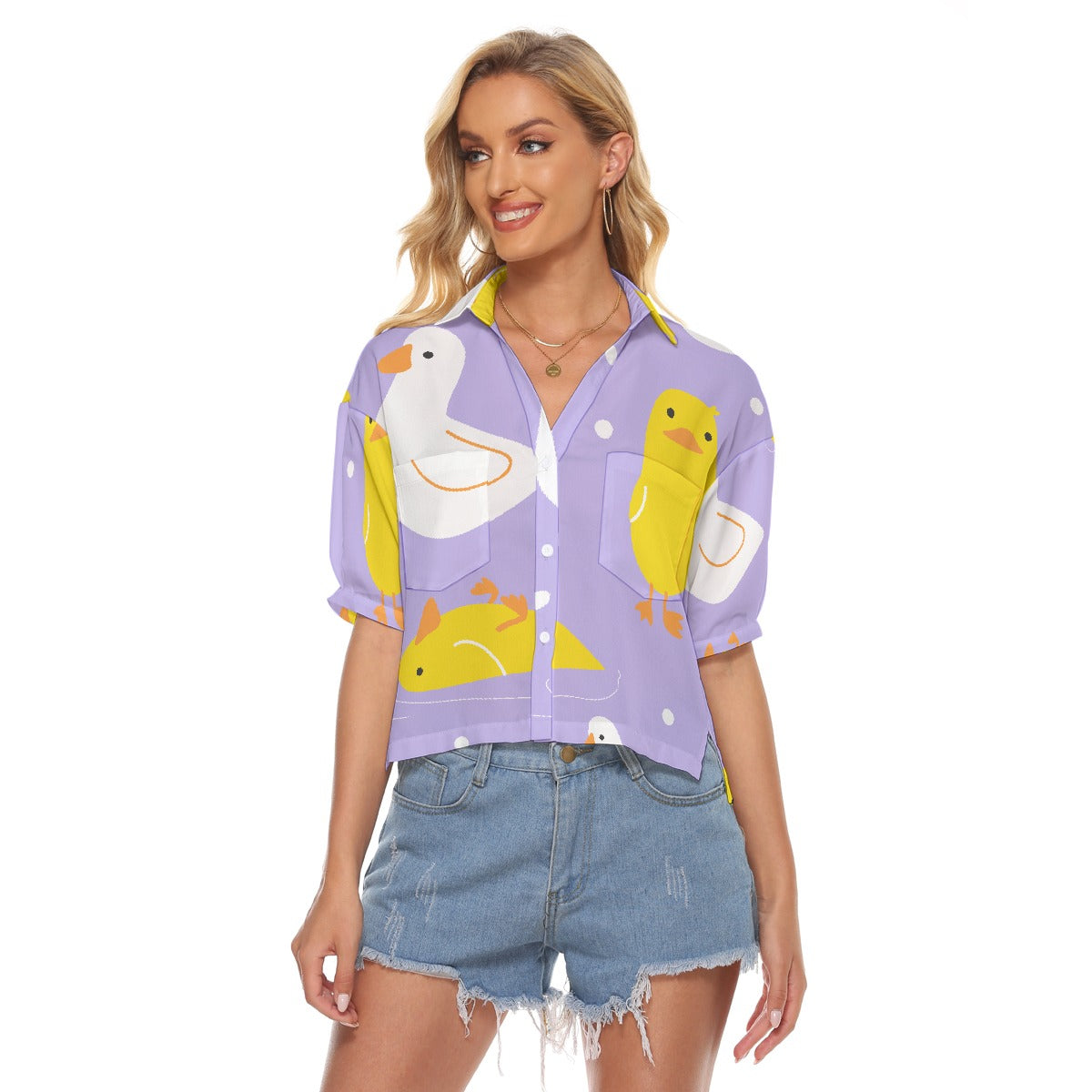 All-Over Print Women's V-neck Shirts