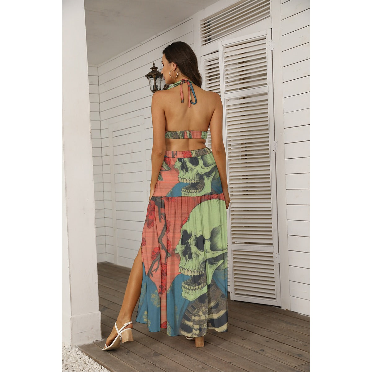 All-Over Print Women's Tie Back Wrap Dress